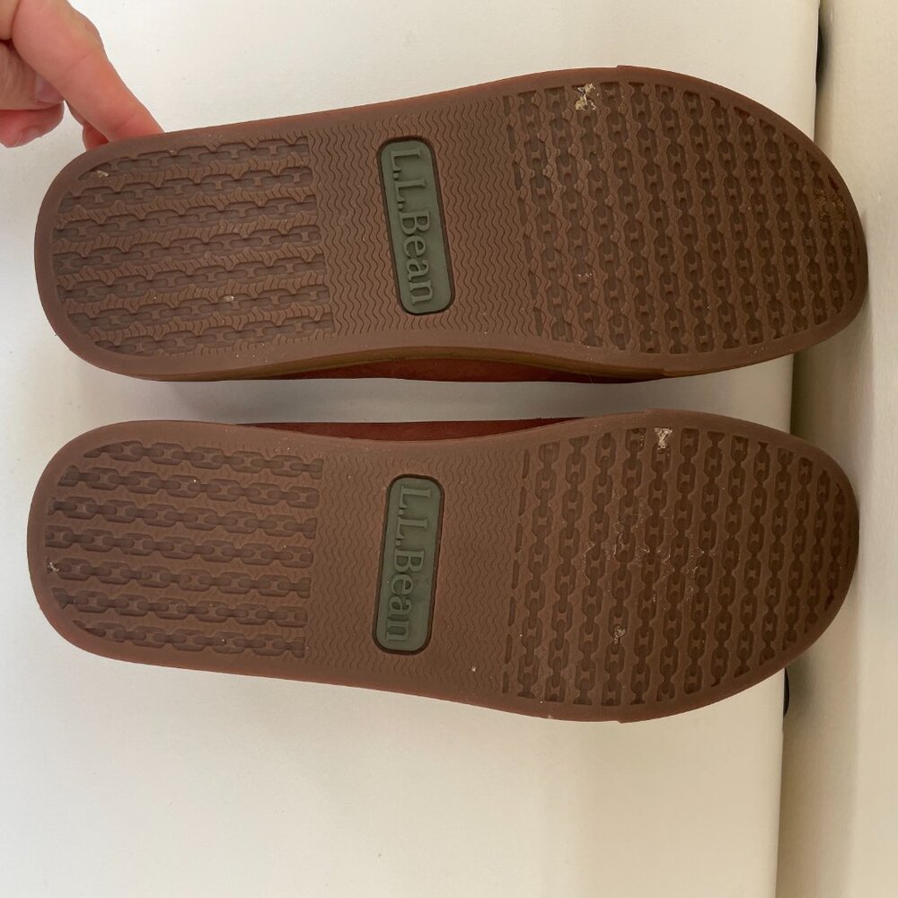 L.L. Bean Women's Brown Leather Slip On Loafers Size 8 - Picture 4 of 7